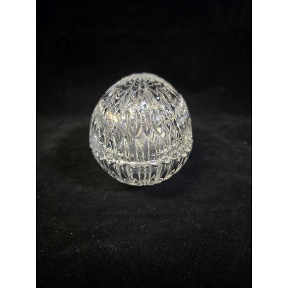 VNTG Gorham Full Lead Crystal Chantilly Egg Candy Dish 4.75" Excellent Condition - Picture 4 of 9